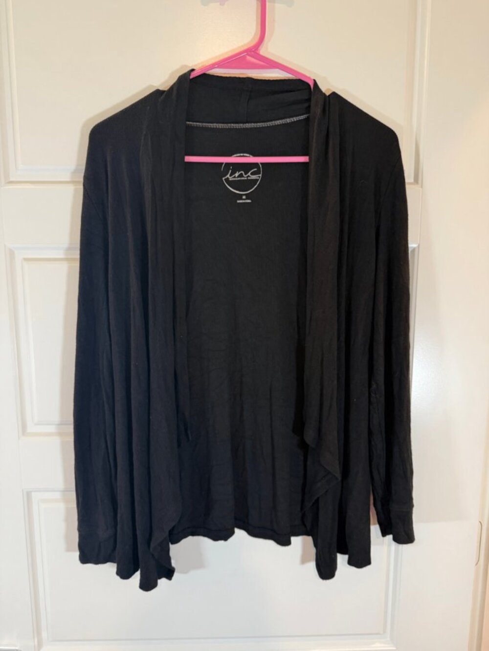 INC International Concepts Black Long Sleeve Top M